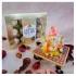 Yellow And White Ganpati Idol With Ferrero Rochers