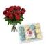 Cup Cakes Red Roses Chocolate Combo