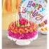 Birthday Wishes Flower Cake Vibrant