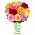 One Dozen Birthday Rainbow Roses
