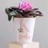 Floral Initial Personalized Mini Flower Pot