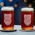 Beer Label Engraved Beer Can Glass