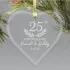Engraved Anniversary Heart Ornament