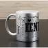 Silver Metallic Word Art Mug