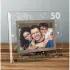 Engraved 50th Birthday Glass Picture Frame