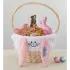 Personalized Bunny Easter Basket Liner N Basket with Folding Handle