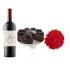 12 Red Roses N Josh Cellars Cabernet With Cake