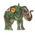 Hibiscus Elephant Haitian Metal Wall Art