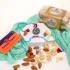 Royal Blue Stone Rakhi Set with Ferrero & Dry Fruits