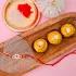 Radiant White Star Rakhi with Ferrero Rocher Bliss