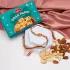 Elegant Diamond Rakhi Duo with Soan Papdi Delight