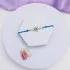 Elegant Blue Thread Stone Rakhi with Soan Papdi & KitKat Combo