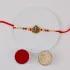 Divine Blessings Ganesha Pan Rakhi & Besan Laddu Combo