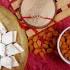 Royal Kundan Rakhi Delight with Kaju Katli & Almonds