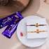 Divine Ganesha Rakhi Duo with Choco Delight