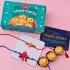 Superhero Sibling Love Rakhi Set with Sweet Treats