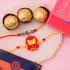 Divine Blessings & Superhero Fun Rakhi Combo with Kaju Katli