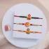 Divine Blessings Rakhi Gift Set with Besan Laddu & Almonds