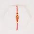 Crimson Gemstone Rakhi - A Symbol of Strength & Love