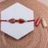Radiant Love Red Stone Rakhi