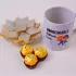 Blue Stone Rakhi with Sweets, Chocolates & Sibling Love Mug
