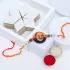 Divine Blessings Rakhi Set with Kaju Katli