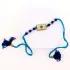 Vibrant Blue Evil Eye Rakhi with 1kg Cham Cham Combo