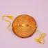 Radiant Yellow Stone Rakhi and Rasgulla Delight