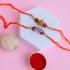 Vibrant Handcrafted Rakhi with Delicious Besan Laddu