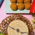 Royal Blue Stone Rakhi with Besan Laddu Delight