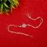 Elegant Pearl Rakhi with Dodha Burfi Combo