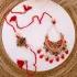 Radiant Red Pearl Rakhi Set with Traditional Motichoor Laddu Celebration Combo