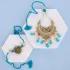 Elegant Blue Pearl Rakhi Set with Creamy Milk Cake