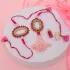 Elegant Pink Pearl Bhaiya Bhabhi Rakhi Set