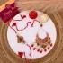 Elegant Crimson Pearl Bhaiya Bhabhi Rakhi Set