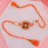 Sunshine Bloom Floral Orange Rakhi