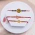 Divine Trio Rakhi Set - 2 Ganesha & 1 Om Rakhi Combo