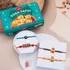 Divine Protection Rakhi Set with Soan Papdi Delight