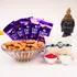 Blue Evil Eye Rakhi Gift Set with Dairy Milk Bars & Almonds