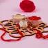 Serene Agate Stone Rakhi Delight with Dry Fruits & Kaju Katli