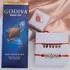 Graceful Stone & Leaf Rakhi Set with Godiva Chocolate Bar