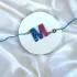 Resin Initial Personalized Rakhi for Brother