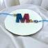 Resin Initial Personalized Rakhi for Brother